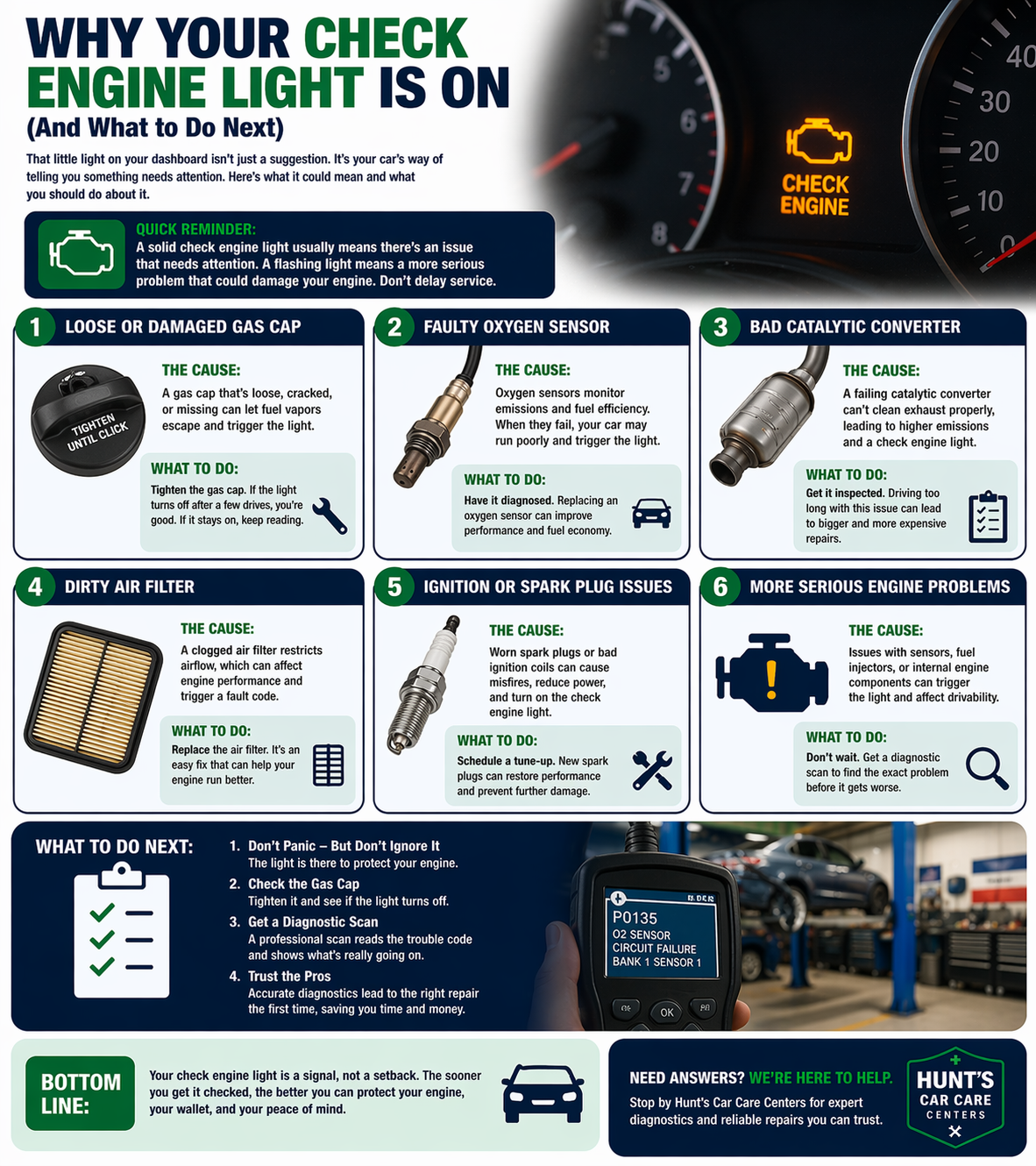 why your check engine light is on infographic