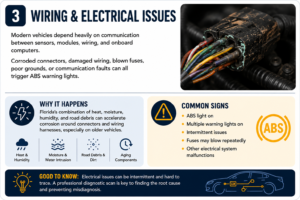 abs light electrical wiring damage 