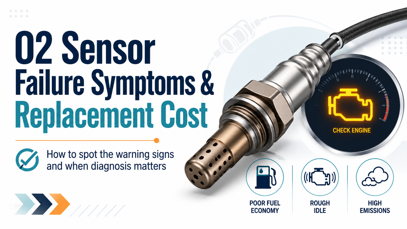 02 sensor failure symptoms and replacement cost