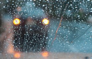 Hazard lights during rain in Florida